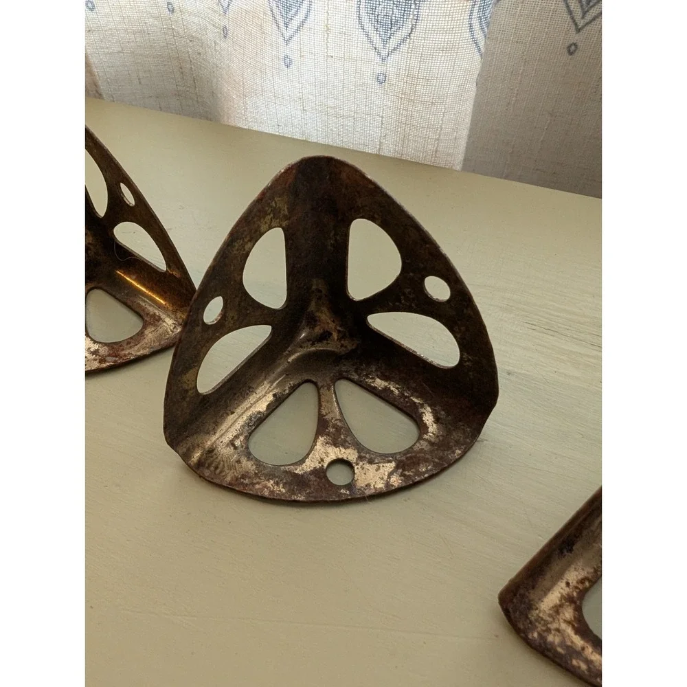 Lot 5 Vintage Metal Corner Reinforcements